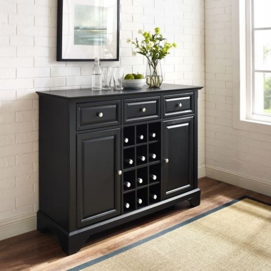 Lafayette Sideboard Cabinet W/Wine Storage Black