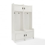 Fremont 2Pc Entryway Set Distressed White - 2 Hall Trees