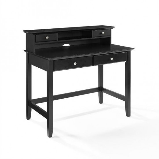 Campbell Desk And Hutch Set Black - Desk & Hutch