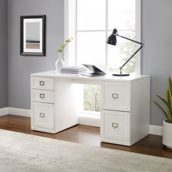 Harper File Cabinet Desk White