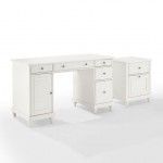 Palmetto 2Pc Computer Desk W/File Cabinet White - Desk & File Cabinet