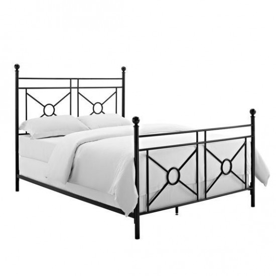 Montgomery King Bed Black - Headboard, Footboard, Finials, Rails