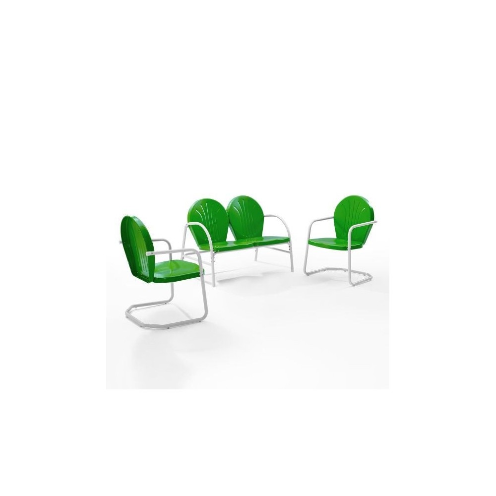 Griffith 3Pc Outdoor Metal Conversation Set- Loveseat (2 Chairs) Griffith 3Pc Outdoor Metal Conversation Set- Loveseat (2 Chairs)