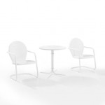 Griffith 3Pc Outdoor Metal Bistro Set White Gloss