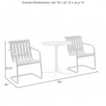 Gracie 3Pc Outdoor Metal Bistro Set Pastel Blue Satin