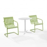 Gracie 3Pc Outdoor Metal Bistro Set Pastel Green Satin