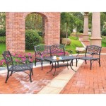 Sedona 4Pc Outdoor Conversation Set- Loveseat, Coffee Table, 2 Club Chairs