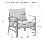 Kaplan Outdoor Metal Armchair Mist/White