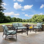 Kaplan 6Pc Outdoor Metal Conversation Set Mist/Oil Rubbed Bronze