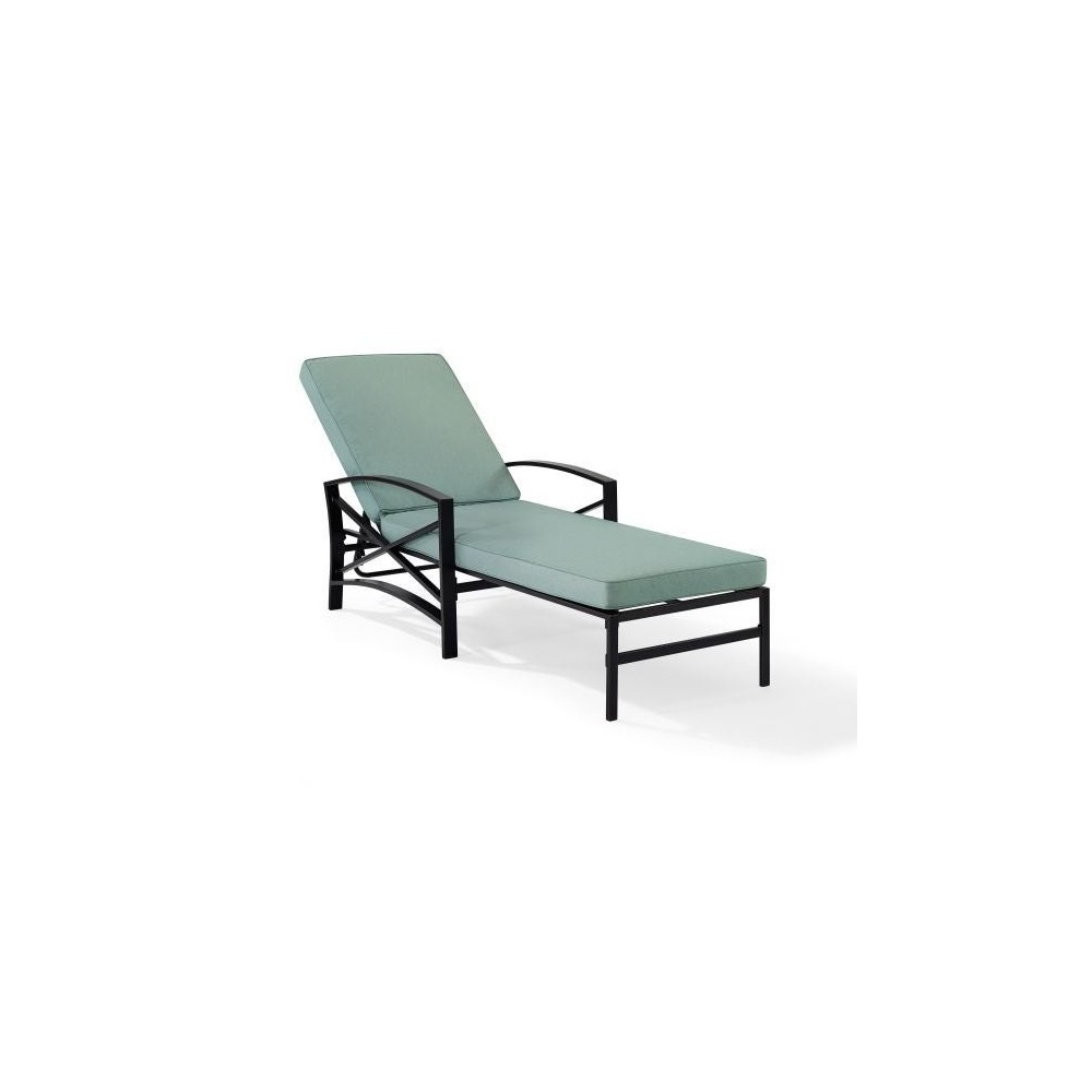Kaplan Outdoor Metal Chaise Lounge Mist/Oil Rubbed Bronze Kaplan Outdoor Metal Chaise Lounge Mist/Oil Rubbed Bronze