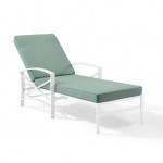 Kaplan Outdoor Metal Chaise Lounge Mist/White