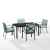 Kaplan 5Pc Outdoor Metal Dining Set Mist/Oil Rubbed Bronze - Table & 4 Chairs