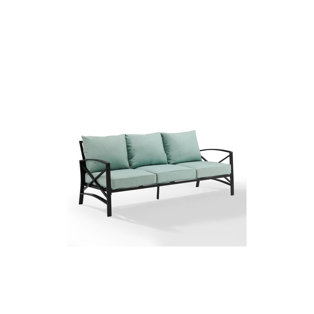 Kaplan Outdoor Metal Sofa Mist/Oil Rubbed Bronze