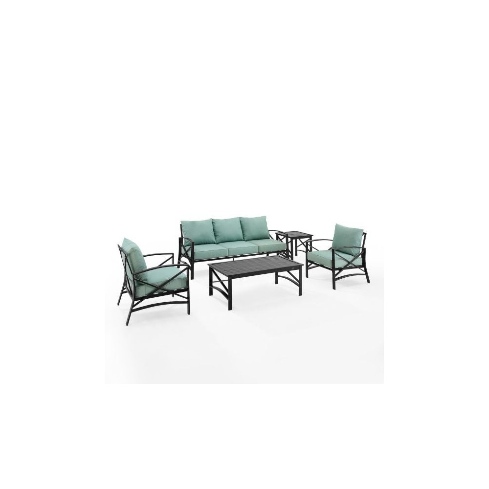 Kaplan 5Pc Outdoor Metal Sofa Set Mist