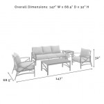 Kaplan 5Pc Outdoor Metal Sofa Set Mist