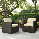 Palm Harbor 2Pc Outdoor Wicker Chair Set Sand/Brown - 2 Chairs