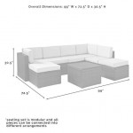 Palm Harbor 8Pc Outdoor Wicker Sectional Set Gray