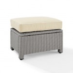 Bradenton Outdoor Wicker Ottoman Sand/Gray