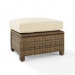 Bradenton Outdoor Wicker Ottoman Sand /Weathered Brown