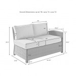 Bradenton Outdoor Wicker Sectional Right Side Loveseat Gray/Gray