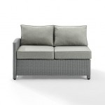 Bradenton Outdoor Wicker Sectional Left Side Loveseat Gray/Gray