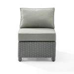 Bradenton Outdoor Wicker Sectional Center Chair Gray/Gray