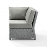 Bradenton Outdoor Wicker Sectional Corner Chair Gray/Gray