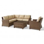 Bradenton 5Pc Outdoor Wicker Sectional Set Sand, KO70021WB-SA