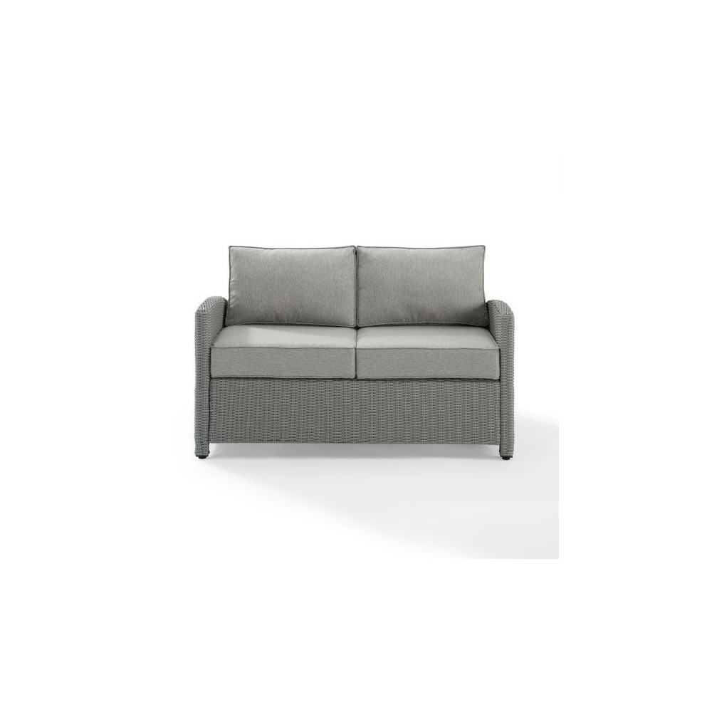 Bradenton Outdoor Wicker Loveseat Gray/Gray