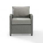 Bradenton Outdoor Wicker Armchair Gray/Gray