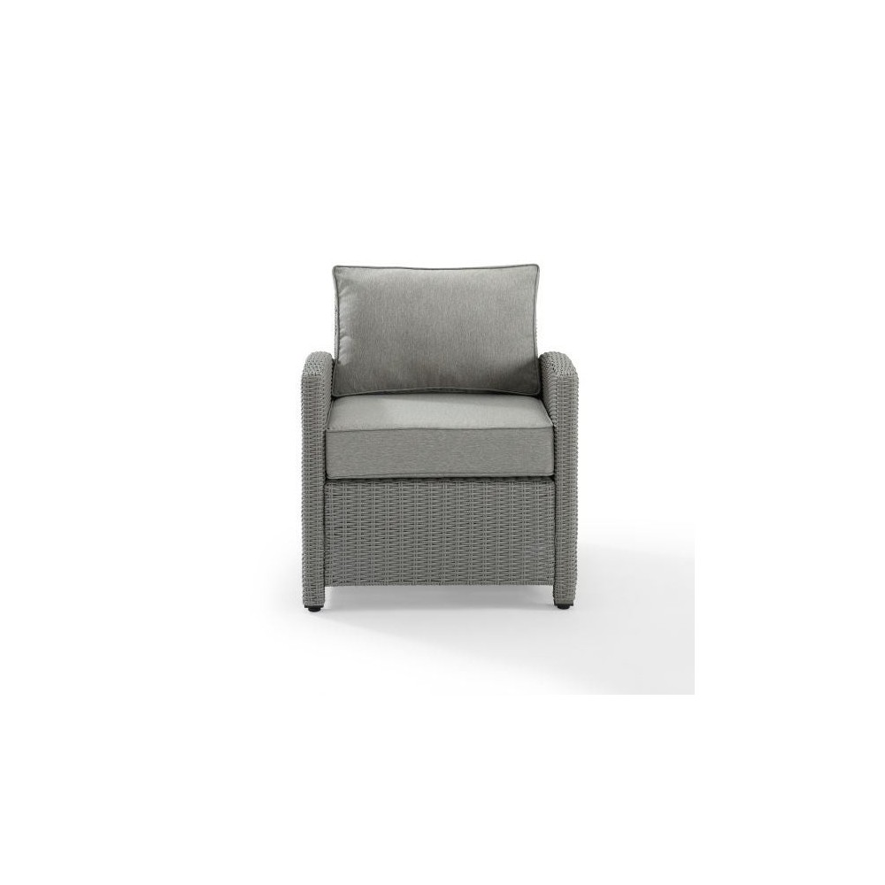 Bradenton Outdoor Wicker Armchair Gray/Gray