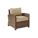 Bradenton Outdoor Wicker Armchair Sand/Weathered Brown