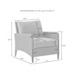 Kiawah 2Pc Outdoor Wicker Chair Set Sangria/Brown - 2 Armchairs