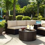 Catalina 2Pc Outdoor Wicker Sectional Set Sand