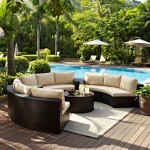 Catalina 6Pc Outdoor Wicker Sectional Set Sand