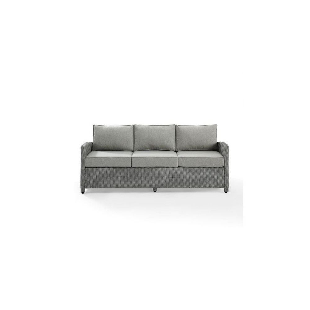 Bradenton Outdoor Wicker Sofa Gray/Gray