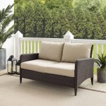 Kiawah Outdoor Wicker Loveseat Sand/Brown