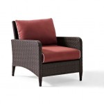 Kiawah Outdoor Wicker Armchair Sangria/Brown