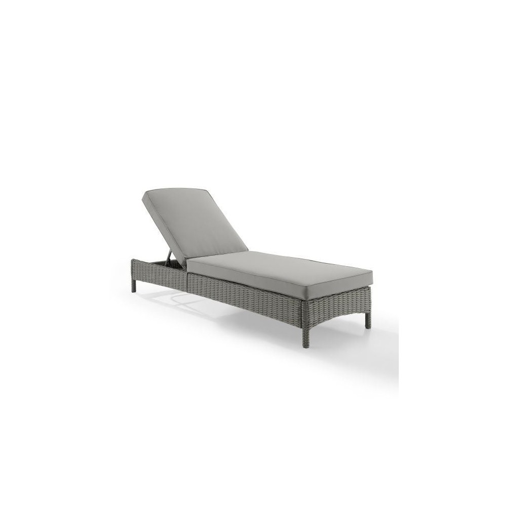 Bradenton Outdoor Wicker Chaise Lounge Gray/Gray