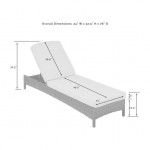 Bradenton Outdoor Wicker Chaise Lounge - Sunbrella White/Gray