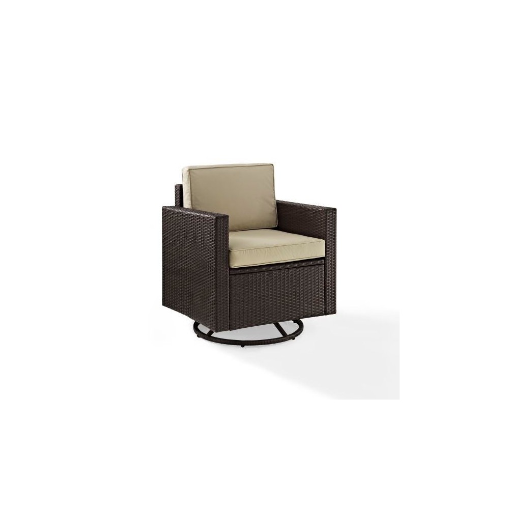 Palm Harbor Outdoor Wicker Swivel Rocker Chair Sand/Brown Palm Harbor Outdoor Wicker Swivel Rocker Chair Sand/Brown
