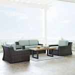 Beaufort 4Pc Outdoor Wicker Conversation Set Mist