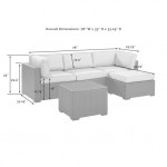 Biscayne 4Pc Outdoor Wicker Sectional Set Mocha