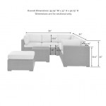 Biscayne 5Pc Outdoor Wicker Sectional Set Mist