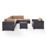 Biscayne 6Pc Outdoor Wicker Sectional Set Mocha, KO70107BR-MO