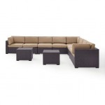 Biscayne 7Pc Outdoor Wicker Sectional Set Mocha, KO70109BR-MO