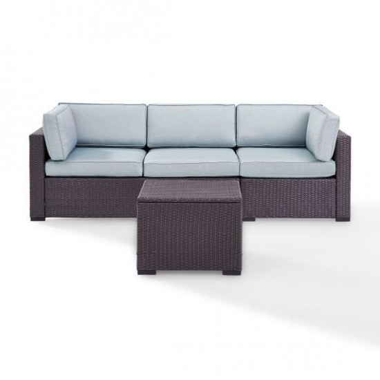 Biscayne 3Pc Outdoor Wicker Sofa Set Mist