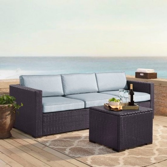 Biscayne 3Pc Outdoor Wicker Sofa Set Mist