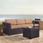 Biscayne 3Pc Outdoor Wicker Sofa Set Mocha