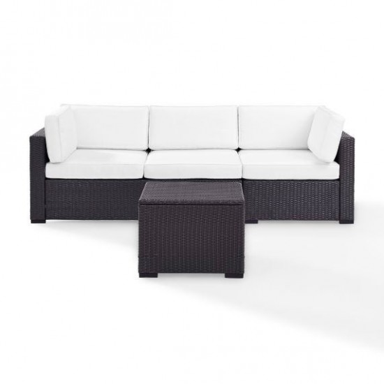 Biscayne 3Pc Outdoor Wicker Sofa Set White